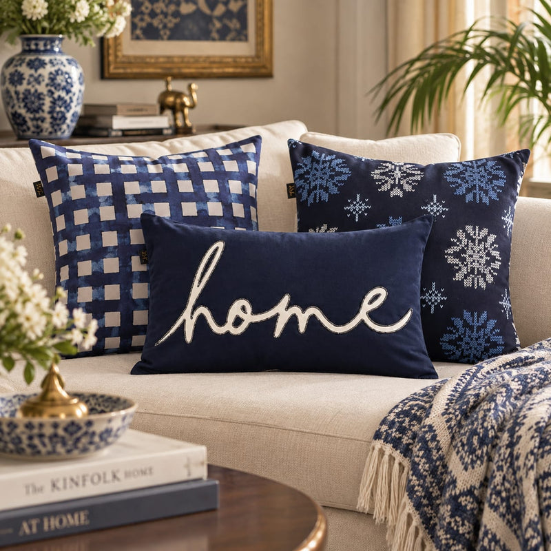 Indigo Home Collection – Handcrafted Cushion Covers – Set of 5
