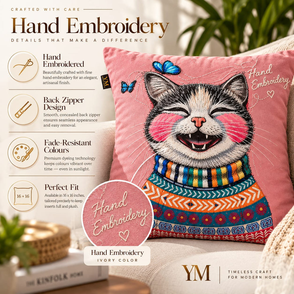 Whimsical Cat & Co. Cushion Covers – Set of 5