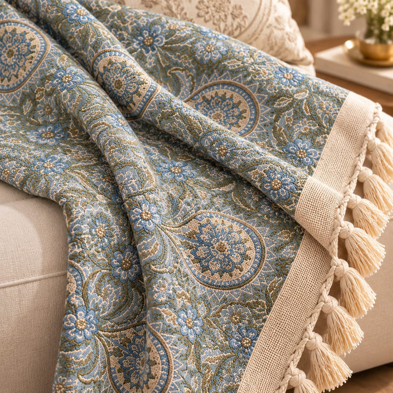 Azure Medallion Heritage Throw