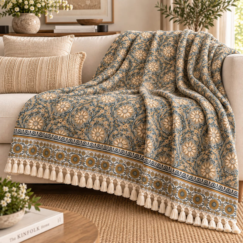 Persian Garden Cotton Throw