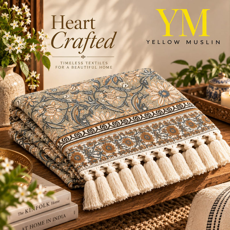 Persian Garden Cotton Throw