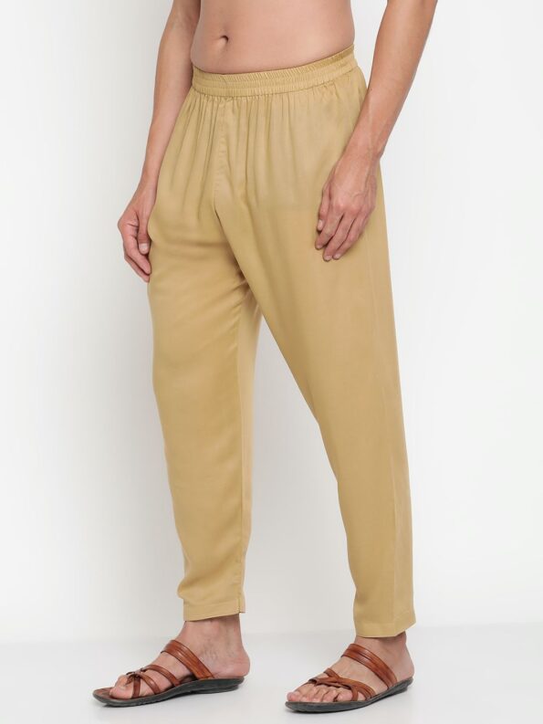 Golden Elasticated Tapered Hem Pant-Style Pajama