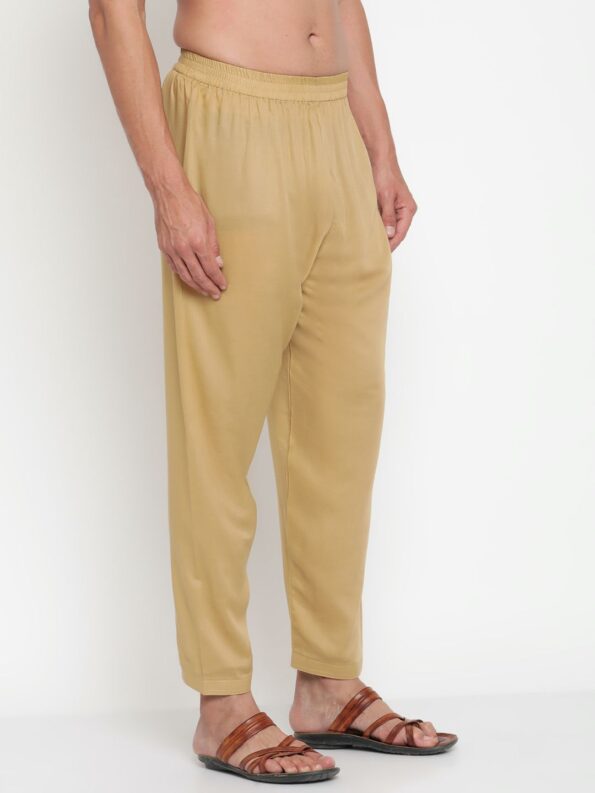 Golden Elasticated Tapered Hem Pant-Style Pajama