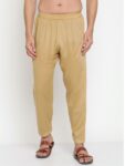 Golden Elasticated Tapered Hem Pant-Style Pajama