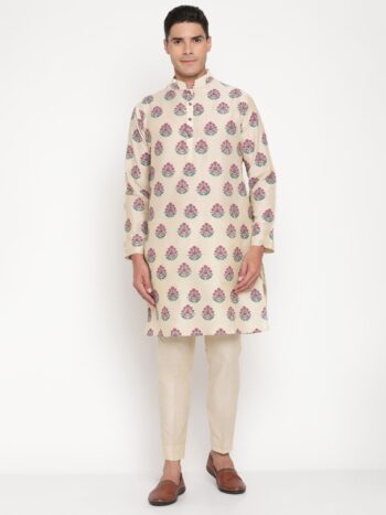 Cotton Silk beige Kurta