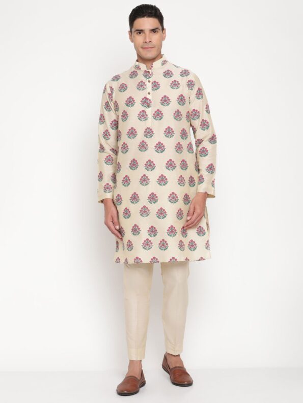 Cotton Silk beige Kurta