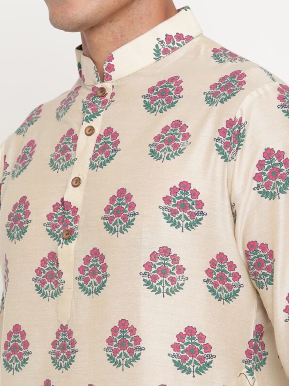 Cotton Silk beige Kurta