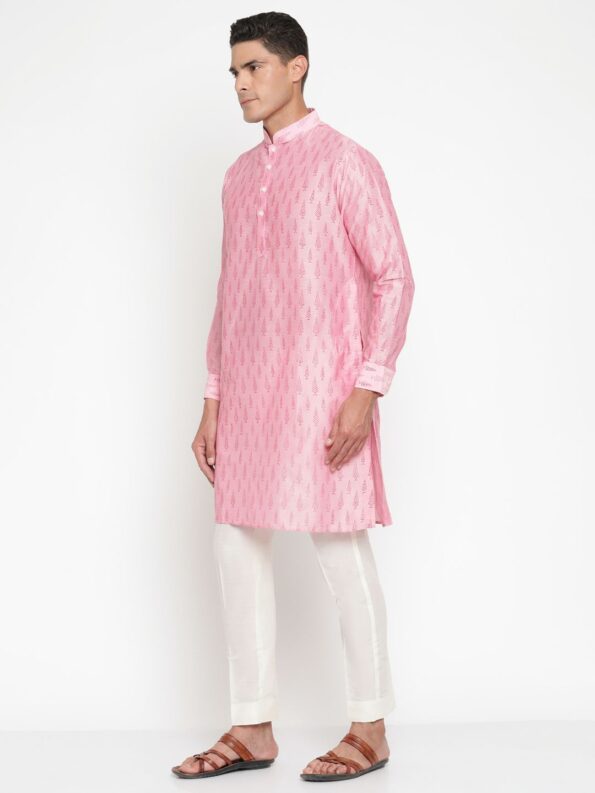 Cotton Silk Pink Kurta