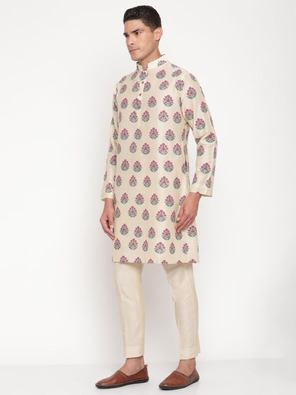 Cotton Silk beige Kurta