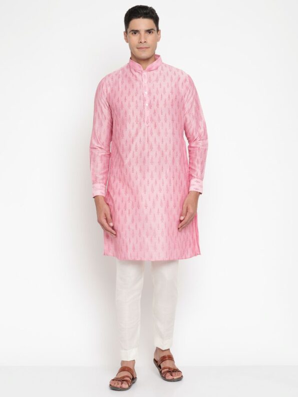 Cotton Silk Pink Kurta by Niharika Pandey