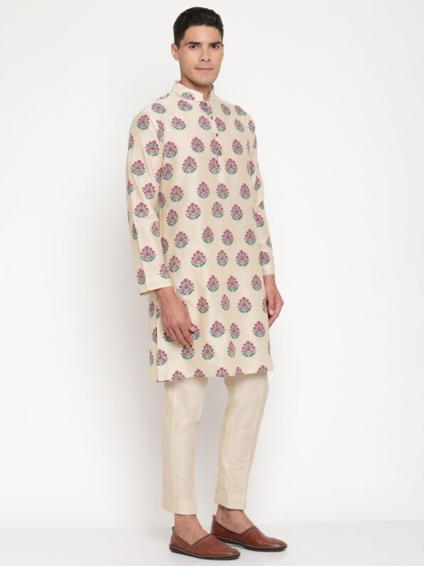 Cotton Silk beige Kurta