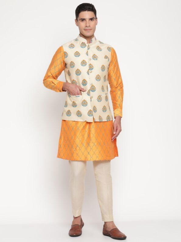 Multi Colour Floral Nehru Jacket