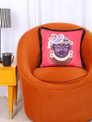 Yellow Muslin Premium Magenta Decorative Throw Pillow Cushion Cover – Magenta, 16"x16" (40x40 cm) Soft & Smooth Square Accent Pillowcase for Couch, Sofa, Chair & Bed