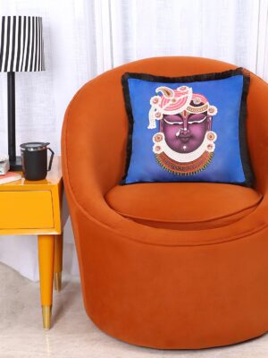 Yellow Muslin Premium Blue Decorative Throw Pillow Cushion Cover – Royal Blue, 16"x16" (40x40 cm) Soft & Smooth Square Accent Pillowcase for Couch, Sofa, Chair & Bed