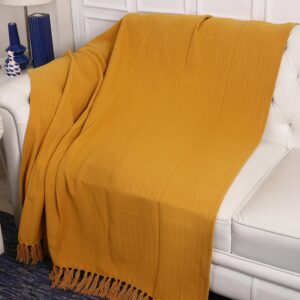 Yellow Muslin Throws