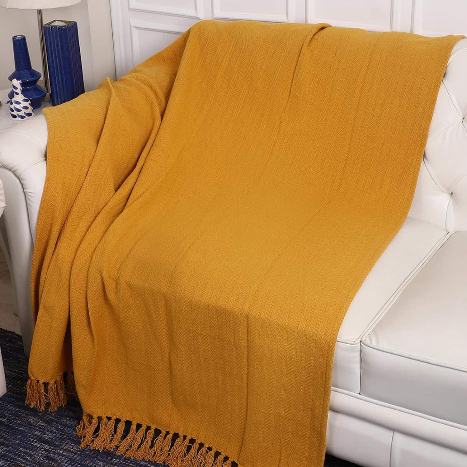 Yellow Muslin Throws