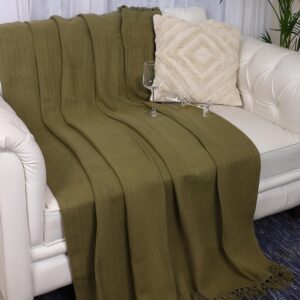 Green Yellow Muslin Throws