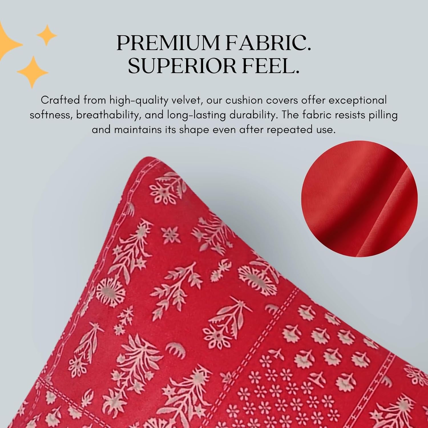 Velvet Cushion Covers Set of 5 – Owl Design Red Pink 16x16 Inch Decorative Pillowcases - Image 4