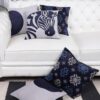 blue grey pillow covers set of 5