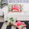 green palm pillow covers