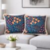 abstract tropical velvet pillows